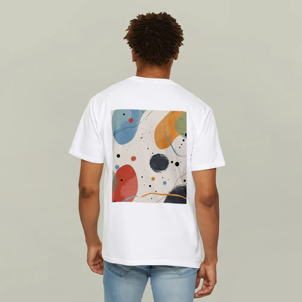 Colorful Abstract Shapes Beige Minimal Art – T-Shirts