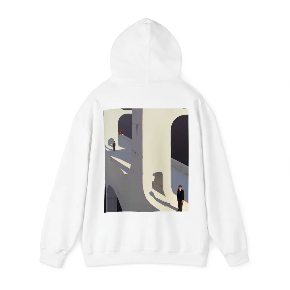 Surreal Architecture Men Standing Bold Shadows – Hoodies