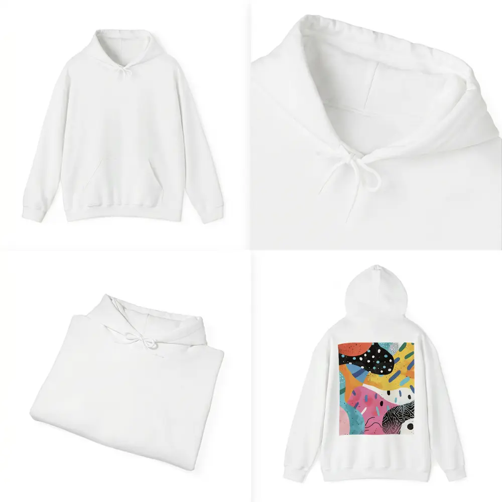Colorful Abstract Shapes Mixed Pattern Art – Hoodies