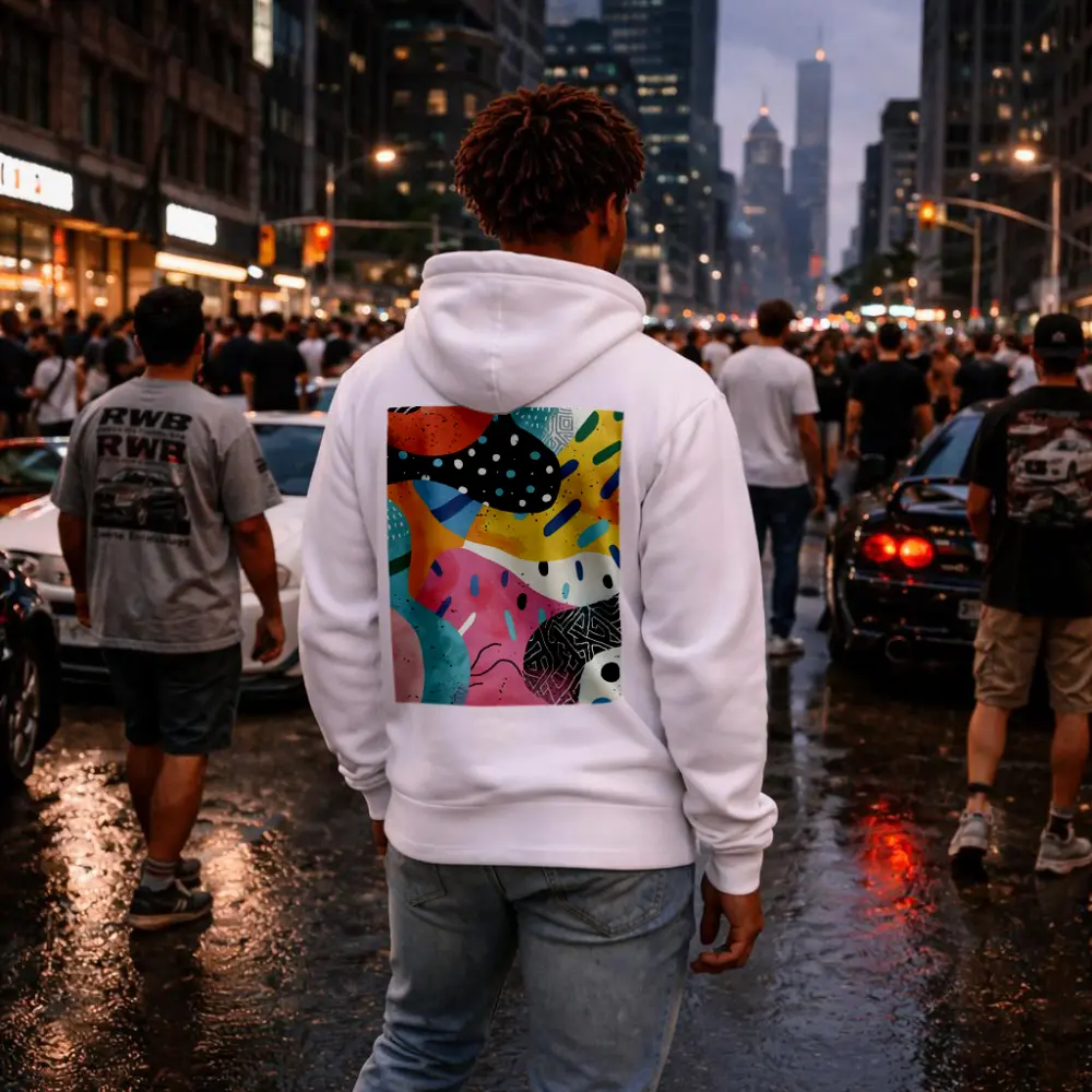 Colorful Abstract Shapes Mixed Pattern Art – Hoodies