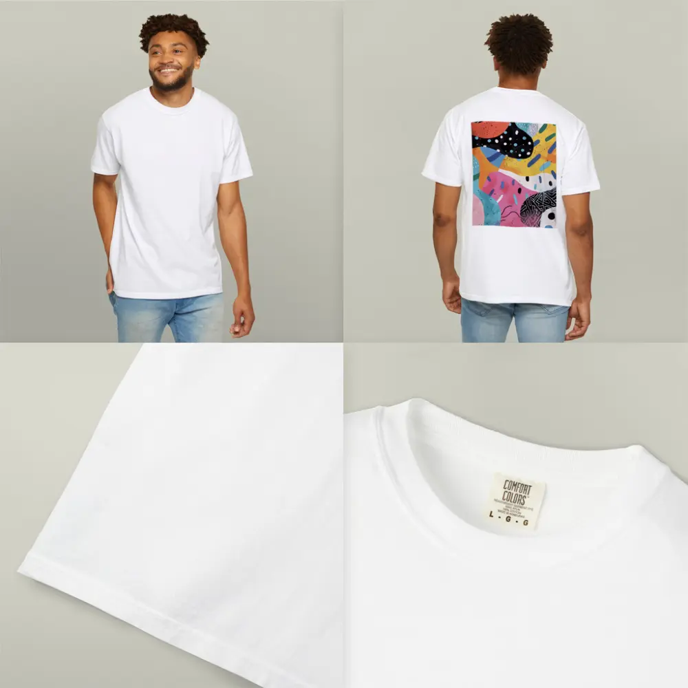 Colorful Abstract Shapes Mixed Pattern Art – T-Shirts