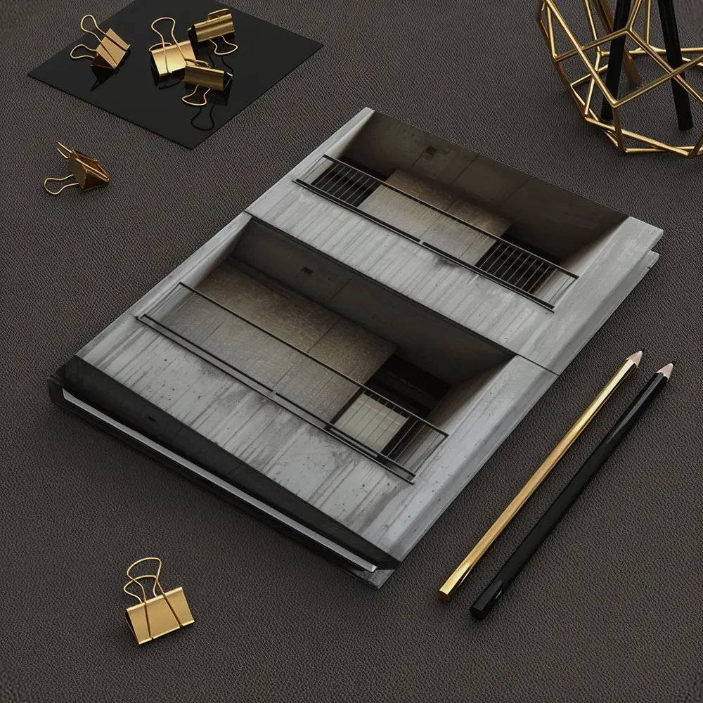 Brutalist Concrete Building Facade Balconies Architecture – Notebooks