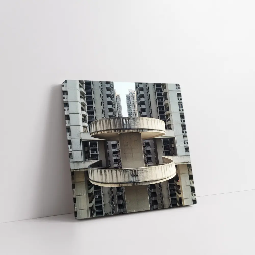 Brutalist Concrete Tower Urban High Rise – Wall Art