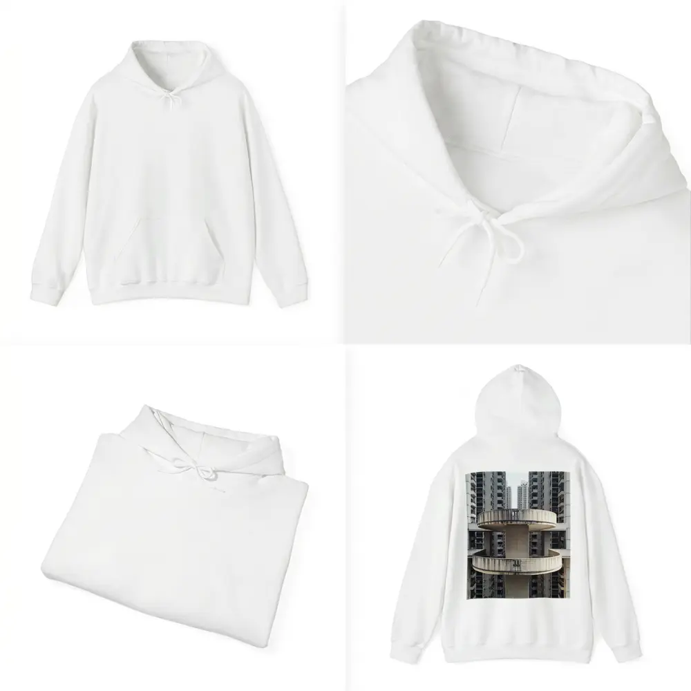 Brutalist Concrete Tower Urban High Rise – Hoodies