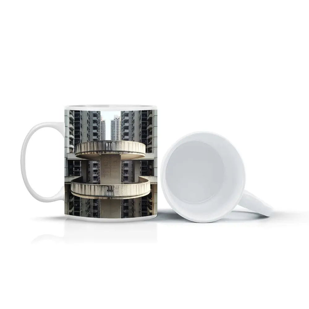 Brutalist Concrete Tower Urban High Rise – Mugs