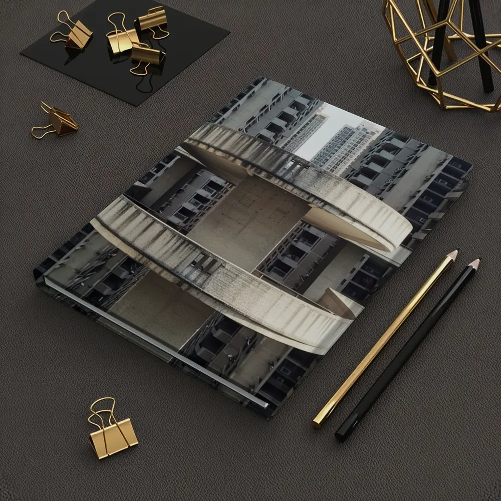 Brutalist Concrete Tower Urban High Rise – Notebooks