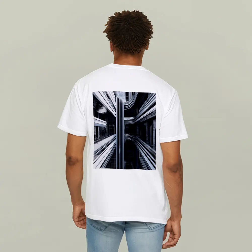 Futuristic Dark Architecture Abstract Symmetry Art – T-Shirts