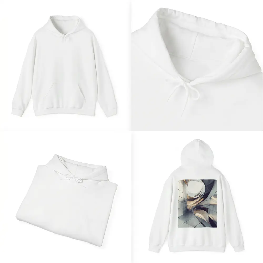 Curved Concrete Architecture Abstract Interior Design – Hoodies