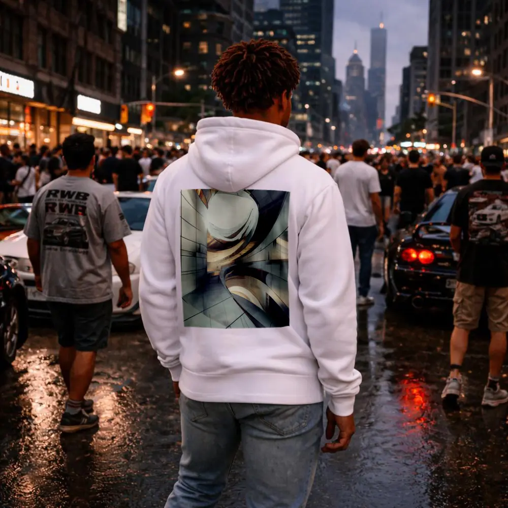 Curved Concrete Architecture Abstract Interior Design – Hoodies