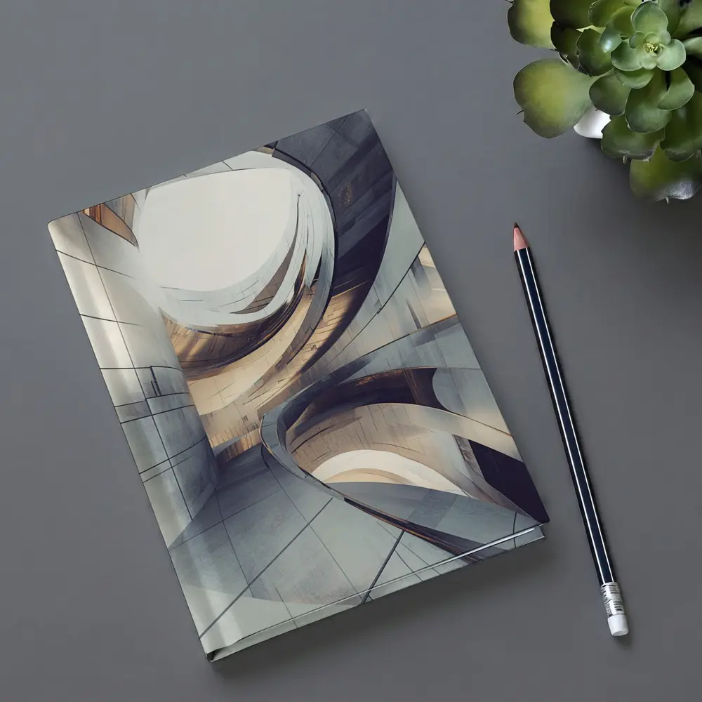 Curved Concrete Architecture Abstract Interior Design – Notebooks