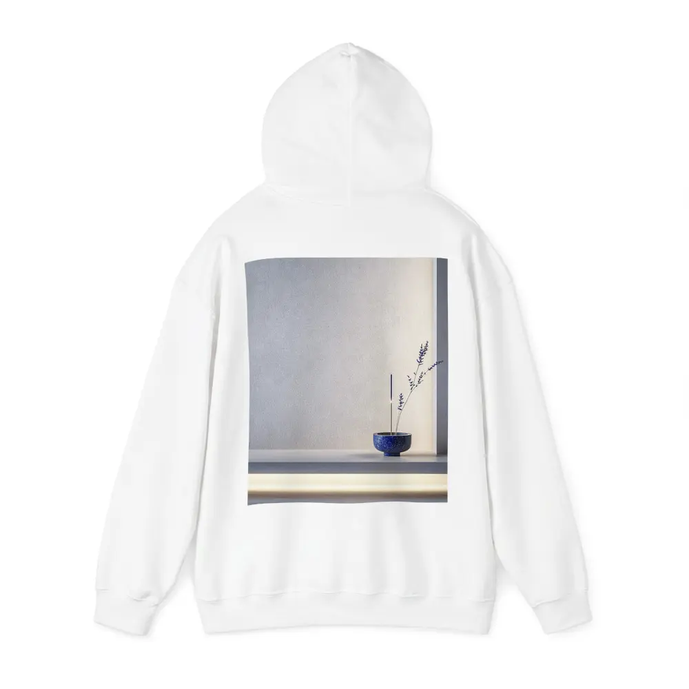 Blue Ceramic Bowl Lavender Stems Minimal – Hoodies