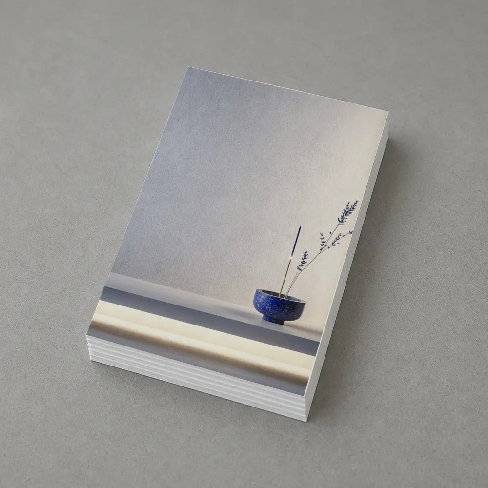 Blue Ceramic Bowl Lavender Stems Minimal – Postcards