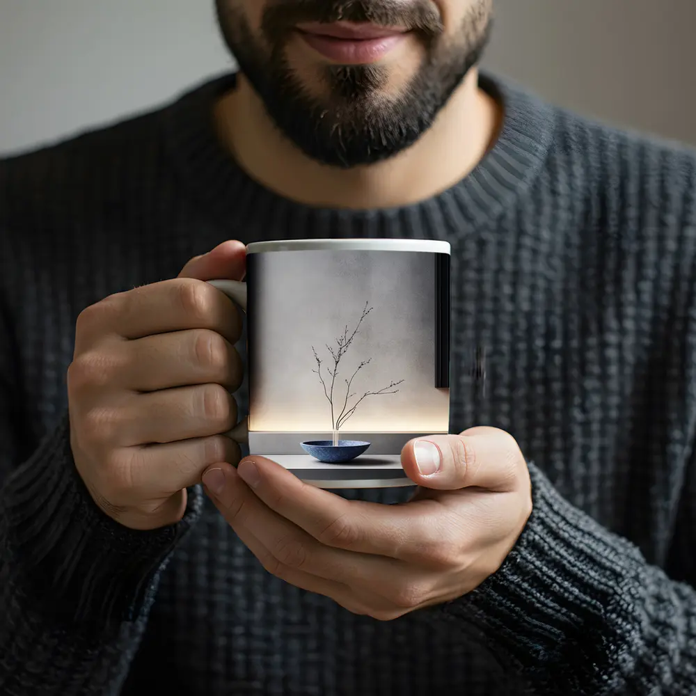 Blue Bowl Bare Branch Japanese Minimal Interior – Mugs