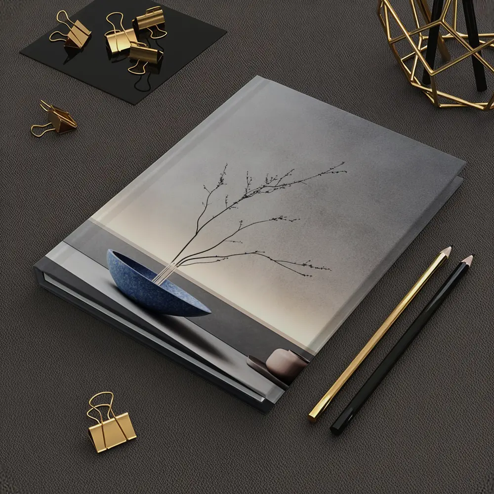 Blue Bowl Bare Branch Japanese Minimal Interior – Notebooks