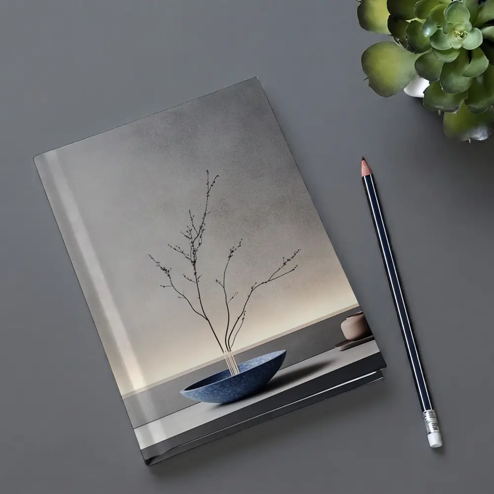 Blue Bowl Bare Branch Japanese Minimal Interior – Notebooks