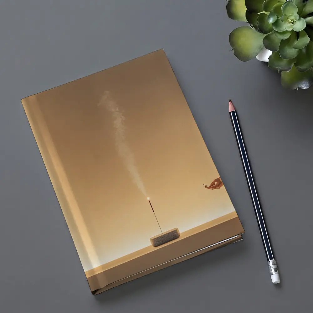 Woman With Incense Stick Warm Minimal Interior – Notebooks