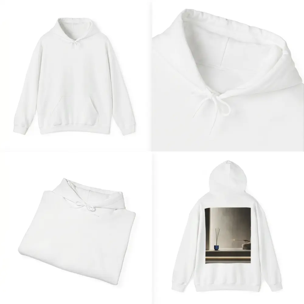 Woman Meditating With Incense Minimal Interior – Hoodies