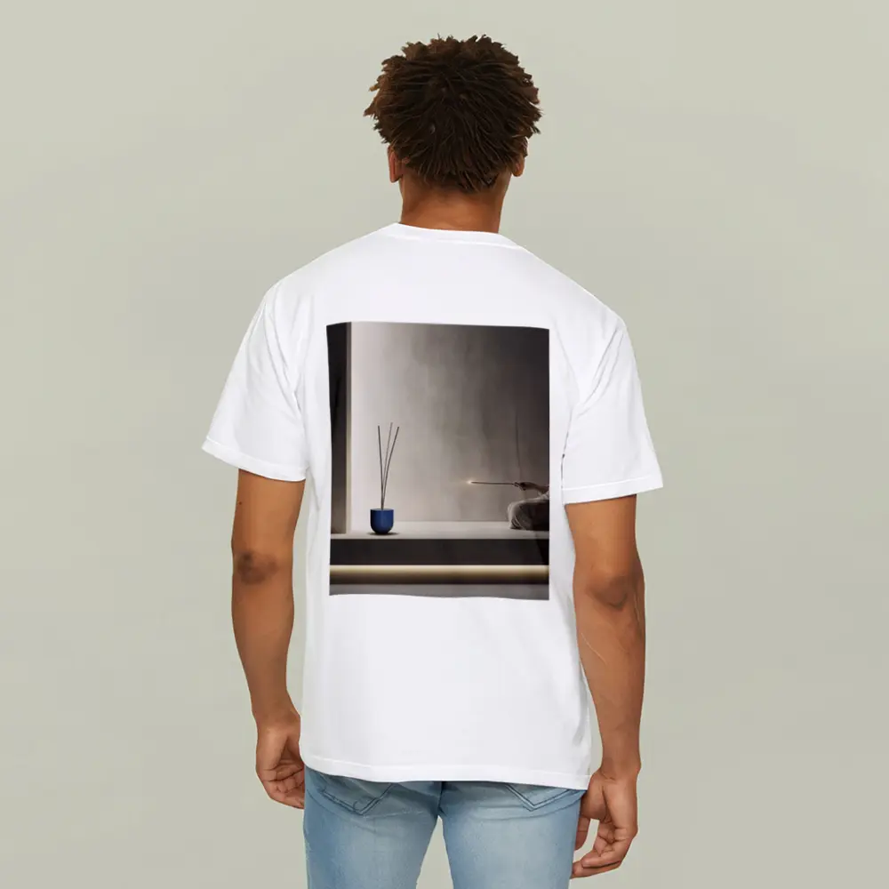 Woman Meditating With Incense Minimal Interior – T-Shirts