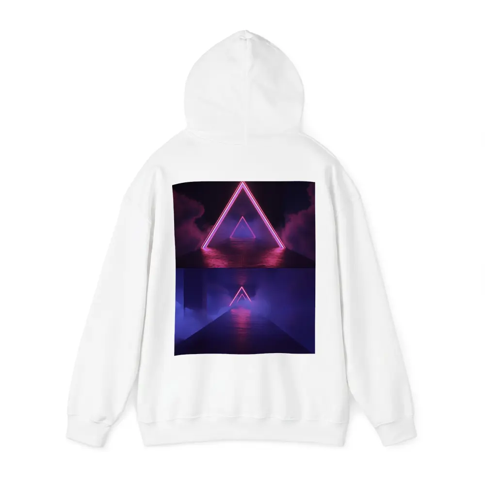 Neon Triangle Portal Dark Smoky Tunnel – Hoodies
