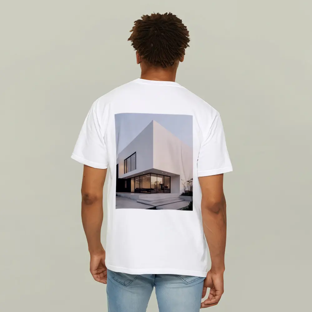 Modern White Minimalist Architecture House Exterior – T-Shirts