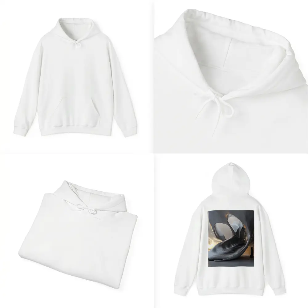 Abstract Sculptural Architecture Human Figure Sunset – Hoodies