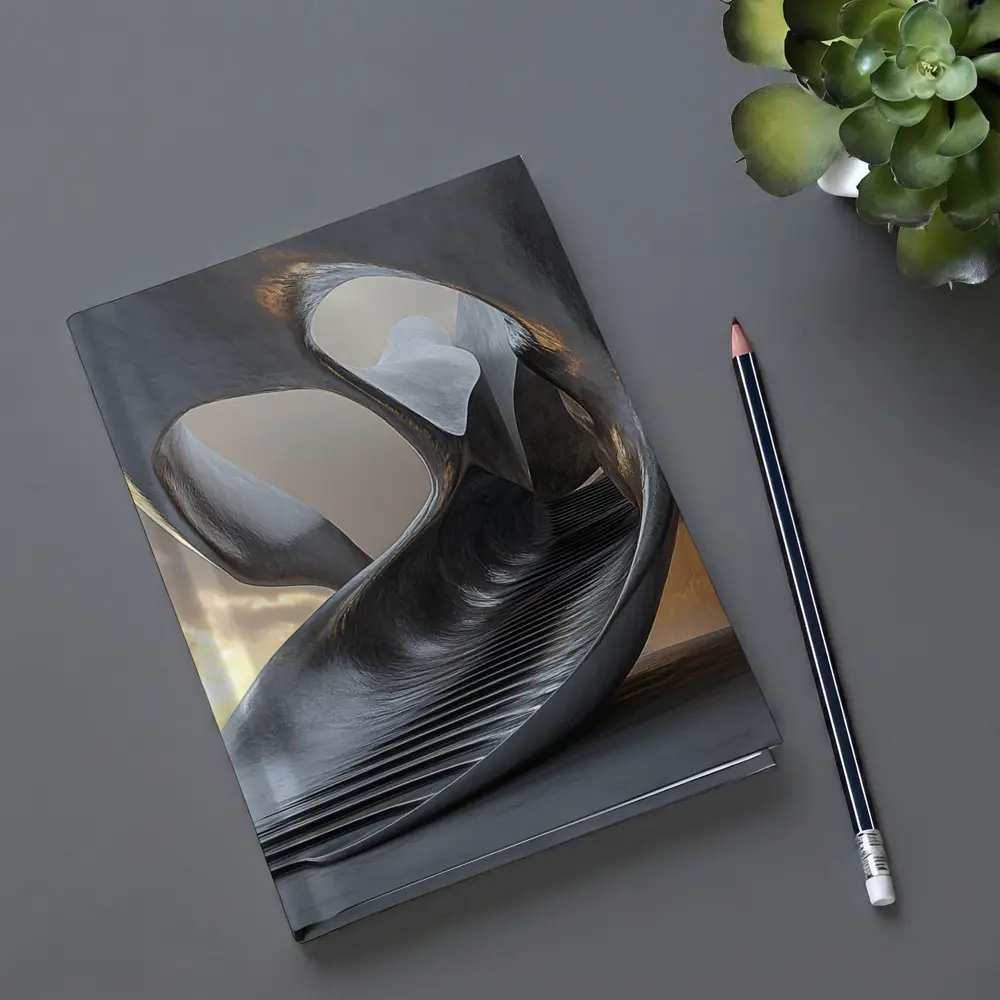 Abstract Sculptural Architecture Human Figure Sunset – Notebooks