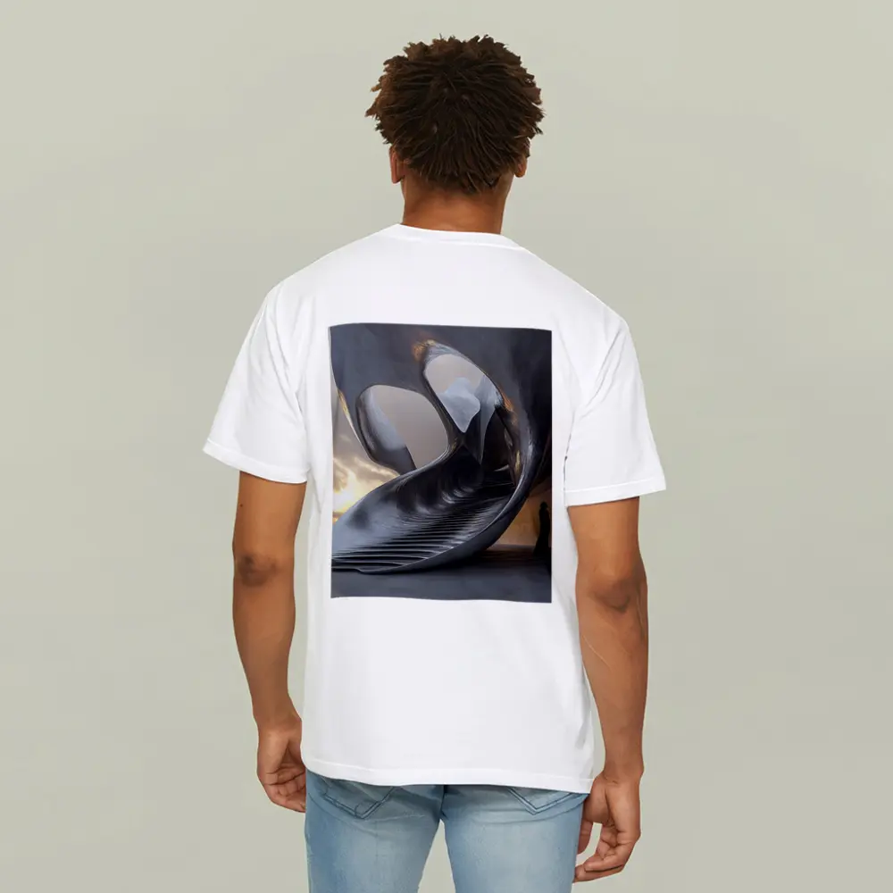 Abstract Sculptural Architecture Human Figure Sunset – T-Shirts