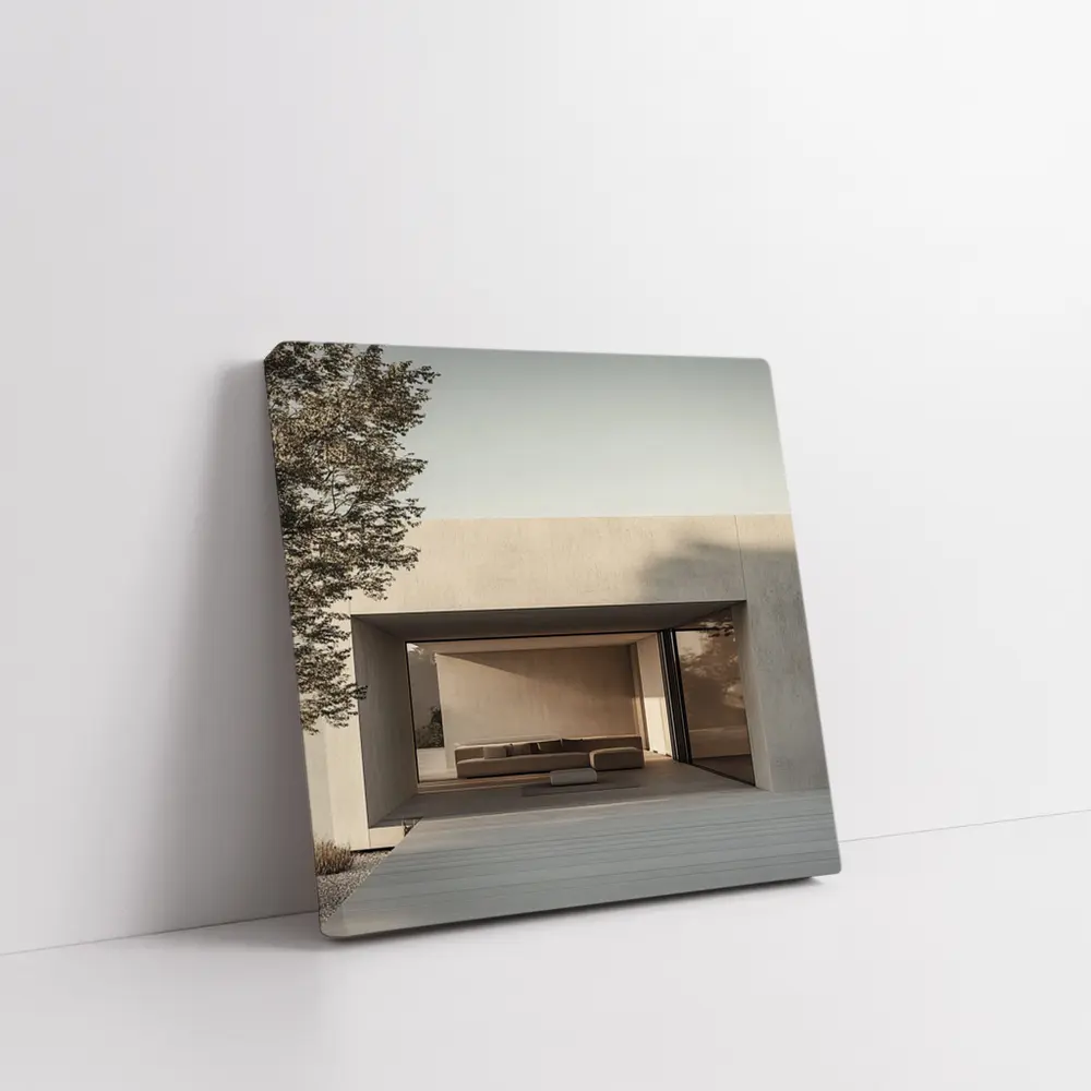 Minimalist Concrete House Open Living Space – Wall Art