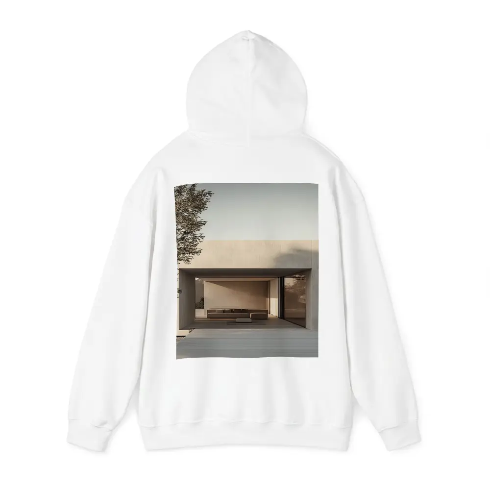 Minimalist Concrete House Open Living Space – Hoodies