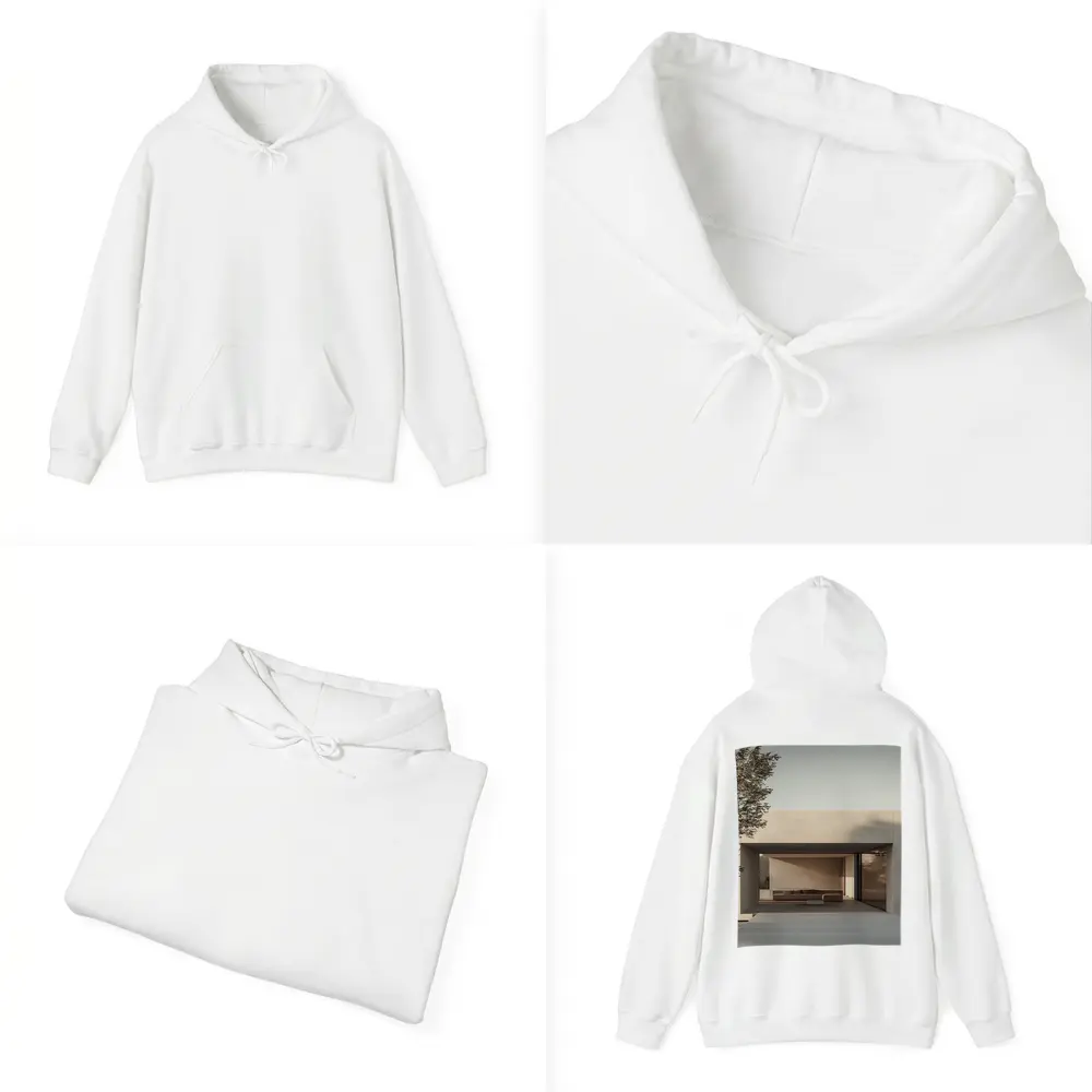 Minimalist Concrete House Open Living Space – Hoodies