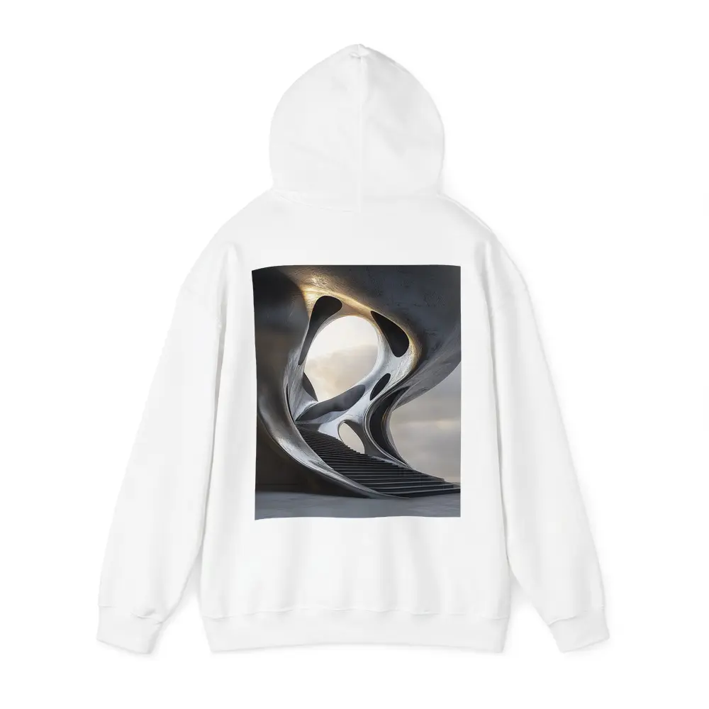 Futuristic Concrete Architecture Organic Flowing Structure – Hoodies
