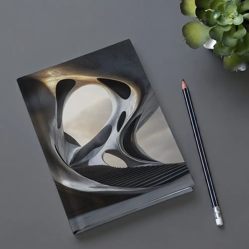 Futuristic Concrete Architecture Organic Flowing Structure – Notebooks