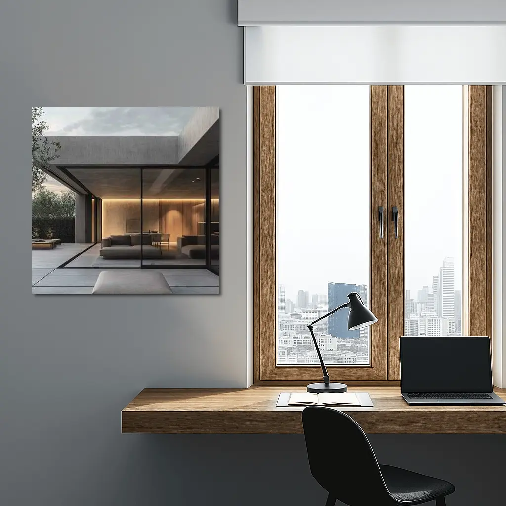 Minimalist Concrete Home Open Living Space – Wall Art
