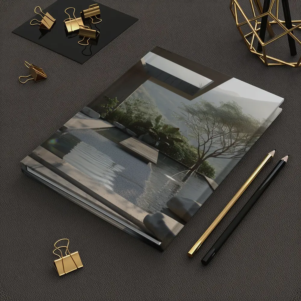 Modern Zen Courtyard Pool Mountain View – Notebooks