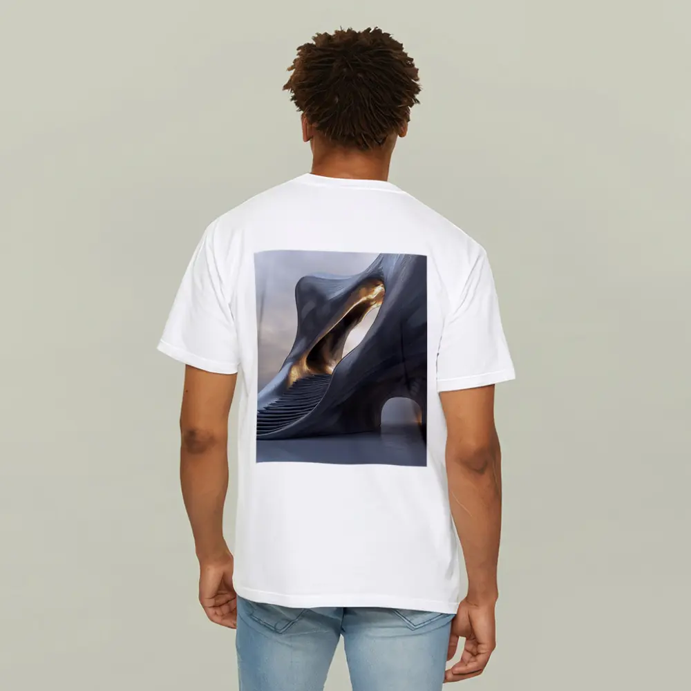Futuristic Organic Architecture Gold Light Structure – T-Shirts