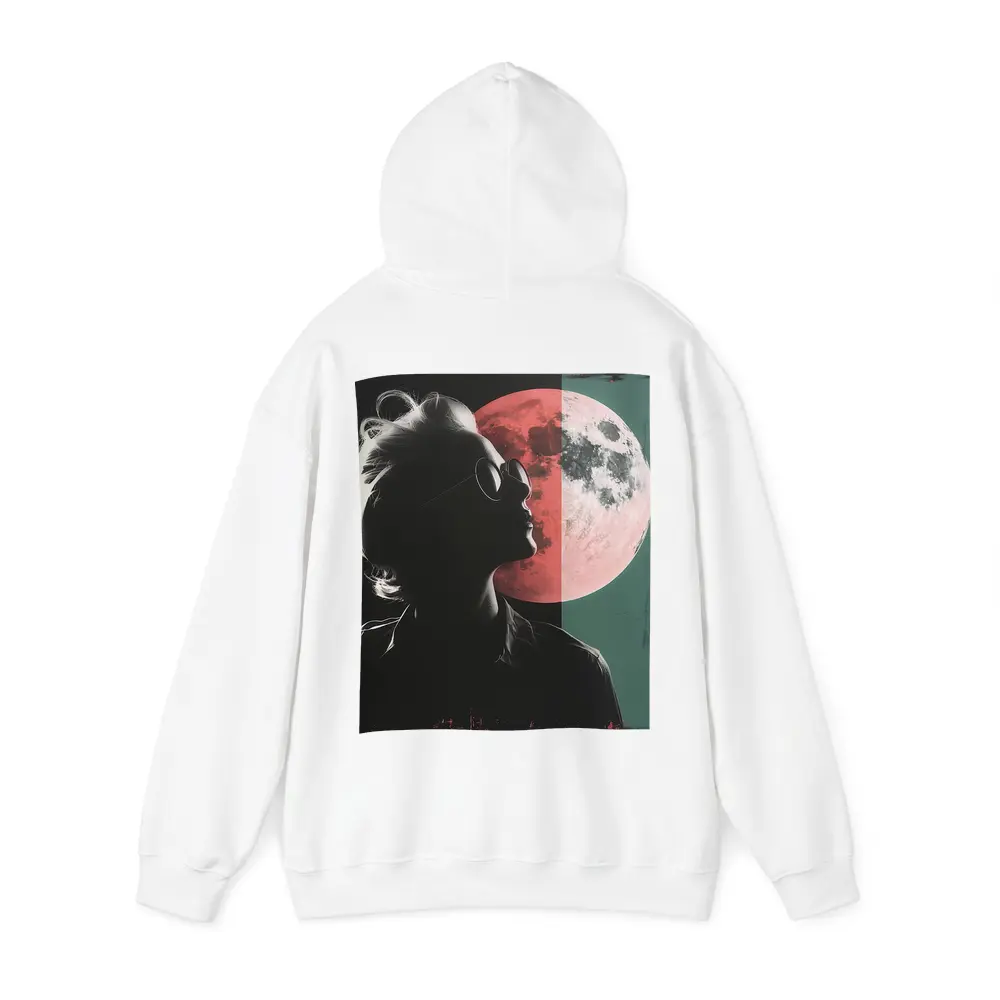 Woman Silhouette Pink Moon Pop Art – Hoodies