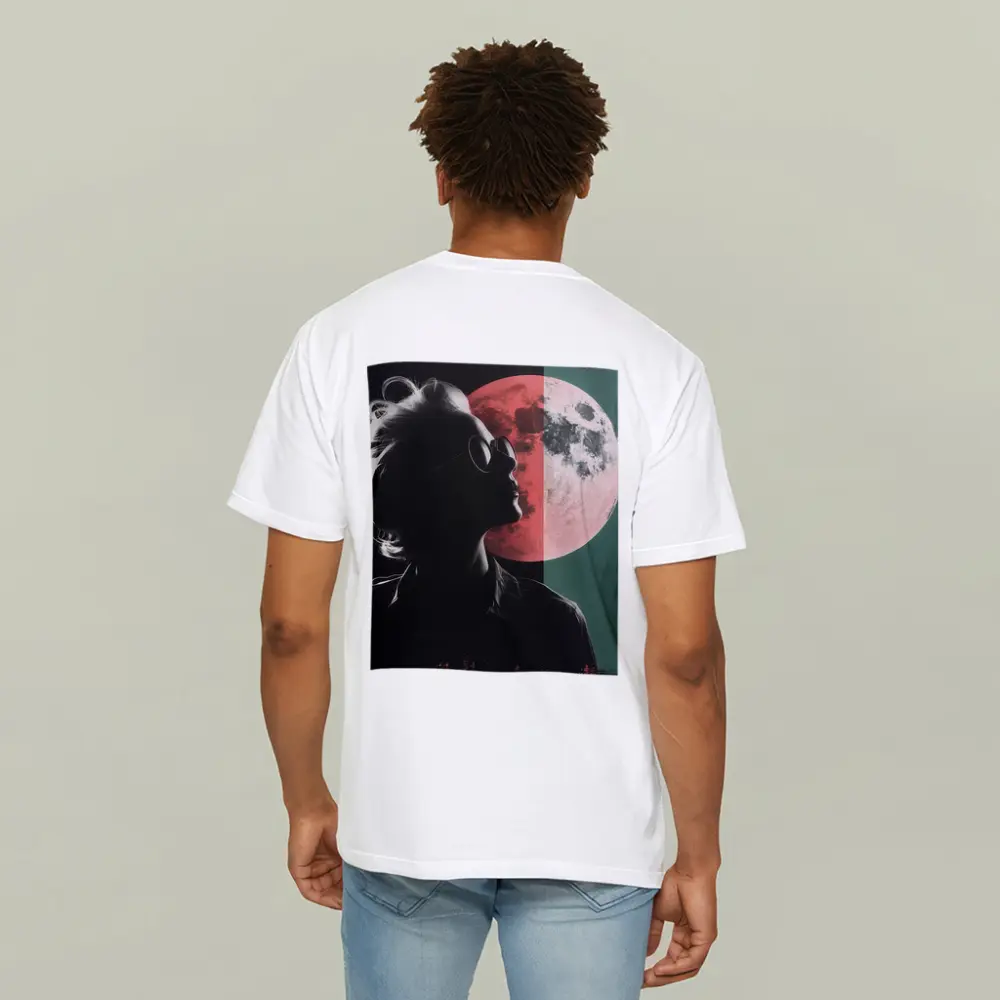 Woman Silhouette Pink Moon Pop Art – T-Shirts