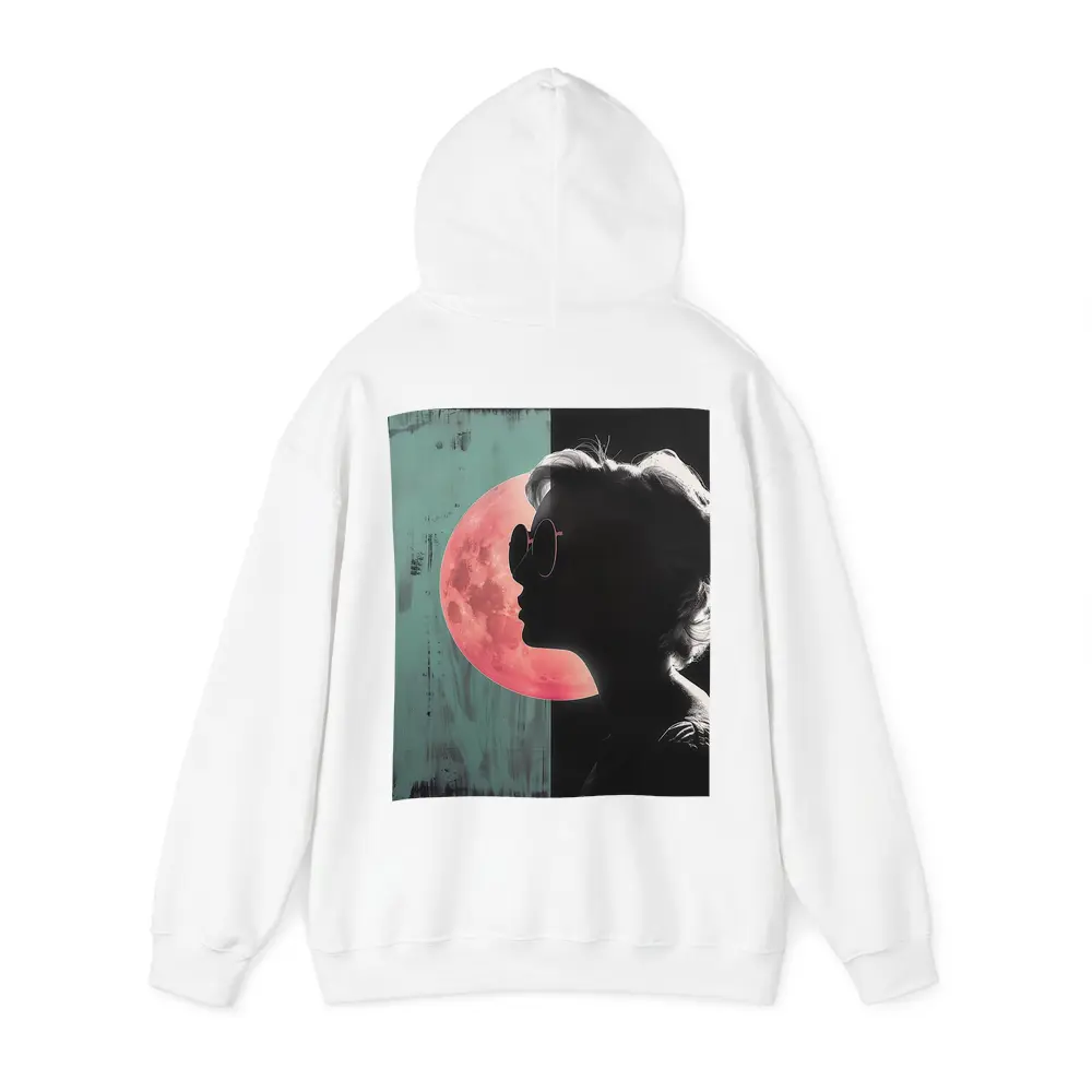 Woman Silhouette Pink Moon Teal Pop Art – Hoodies