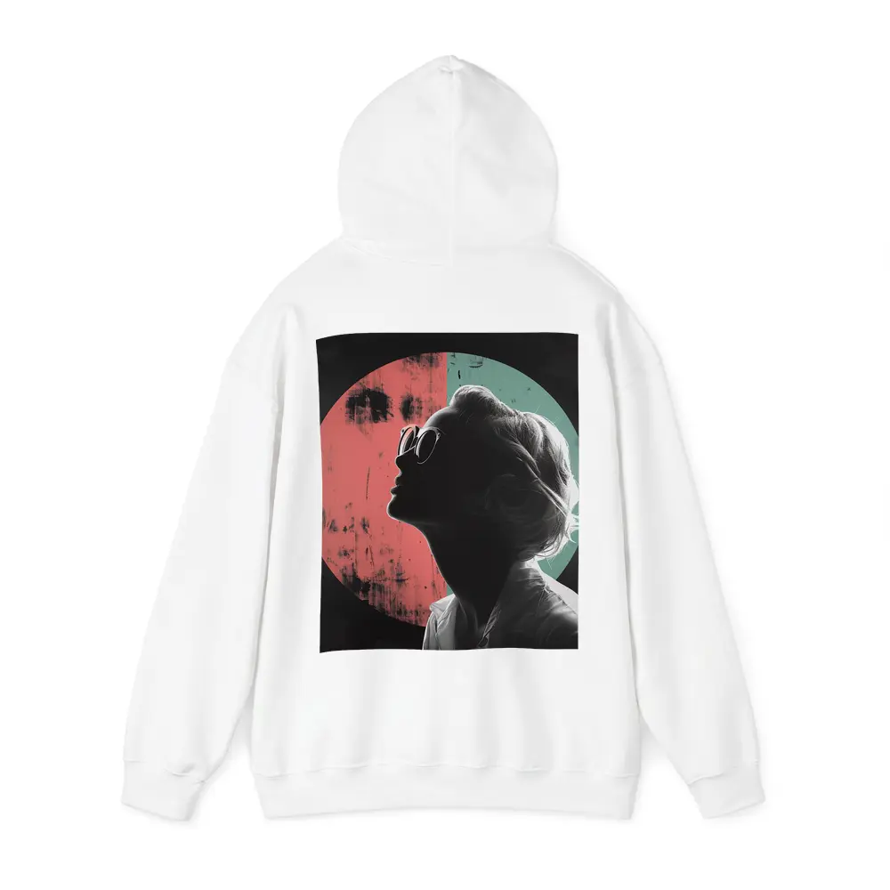 Woman Silhouette Pop Art Circle Background – Hoodies