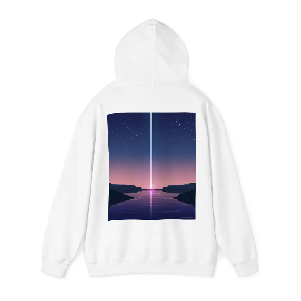 Minimalist Starry Night Canyon Light Beam – Hoodies