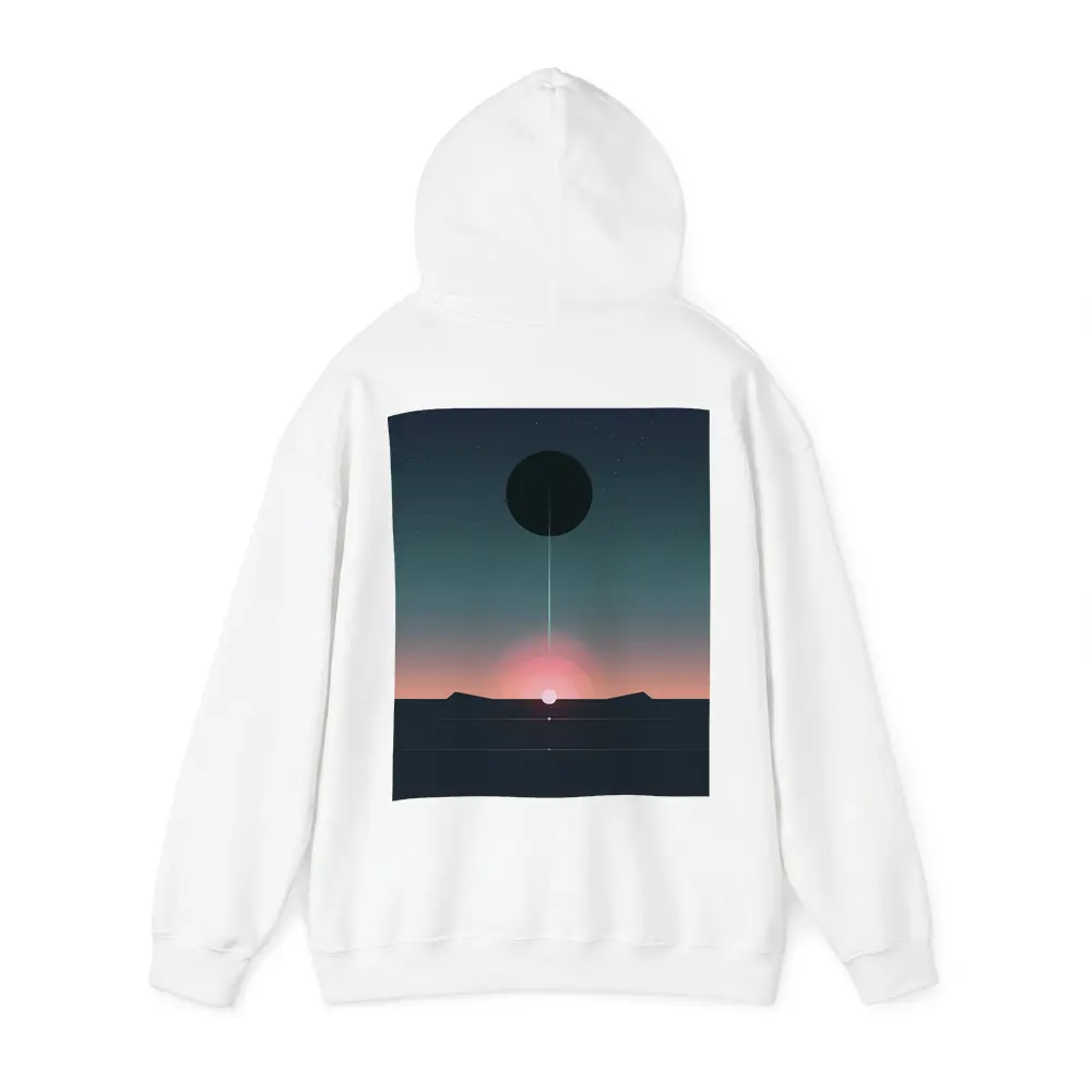 Minimalist Sunset Eclipse Dark Sky Art – Hoodies