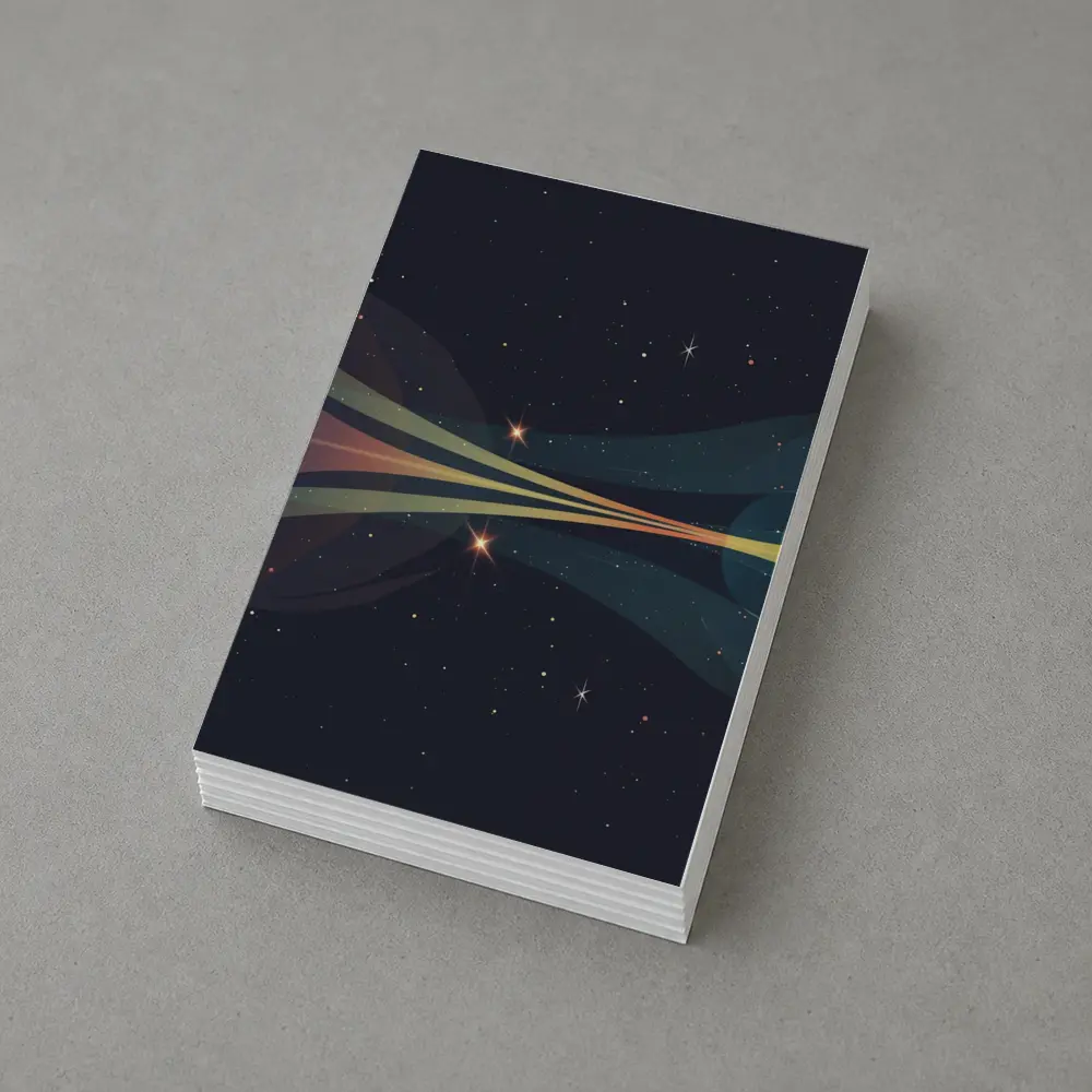 Two Planets Colliding Beams Dark Space – Postcards