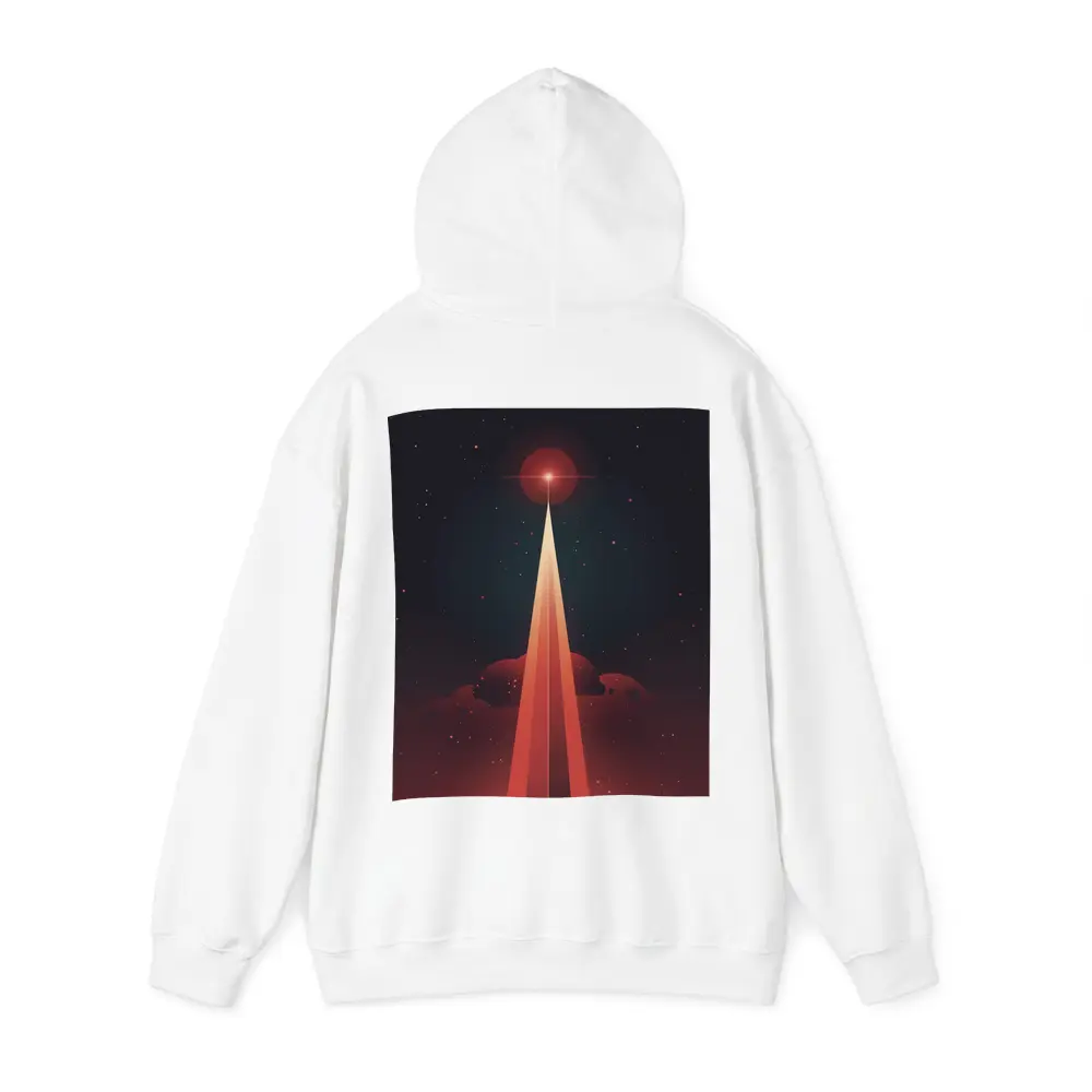 Red Planet Space Beam Retro Cosmic Art – Hoodies