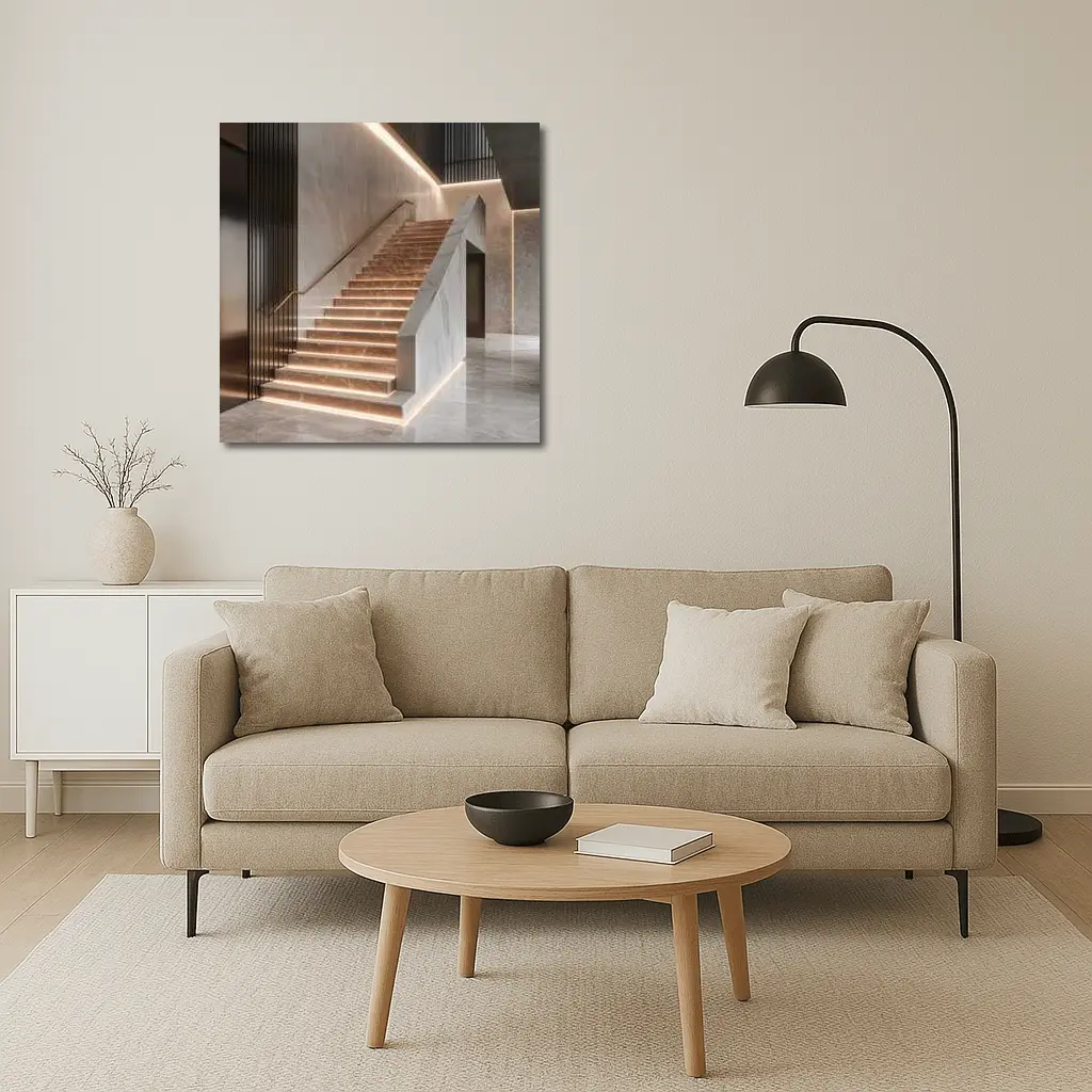 Marble Staircase Luxury Modern Interior Design – Wall Art