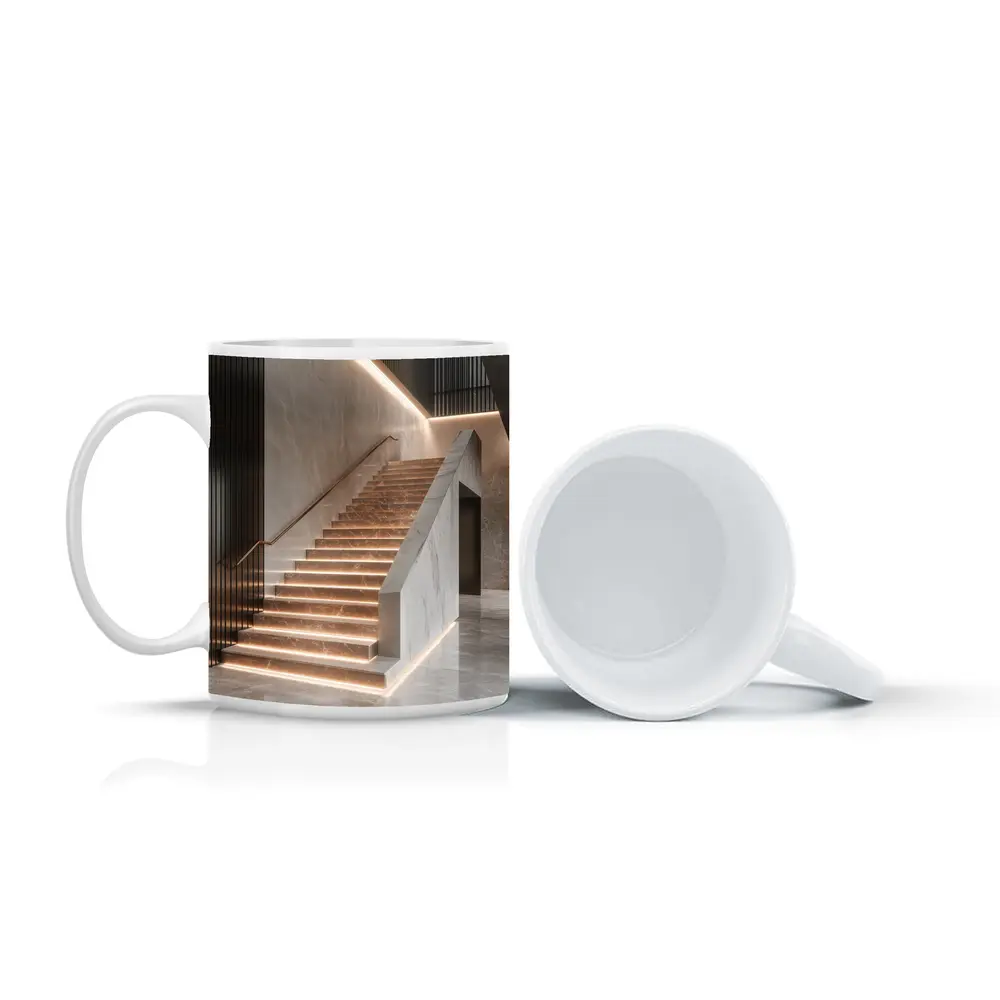 Marble Staircase Luxury Modern Interior Design – Mugs