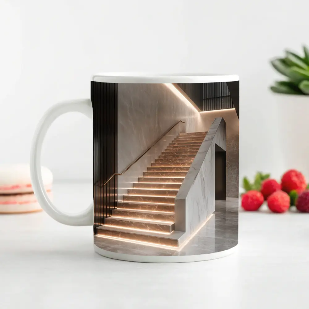 Marble Staircase Luxury Modern Interior Design – Mugs