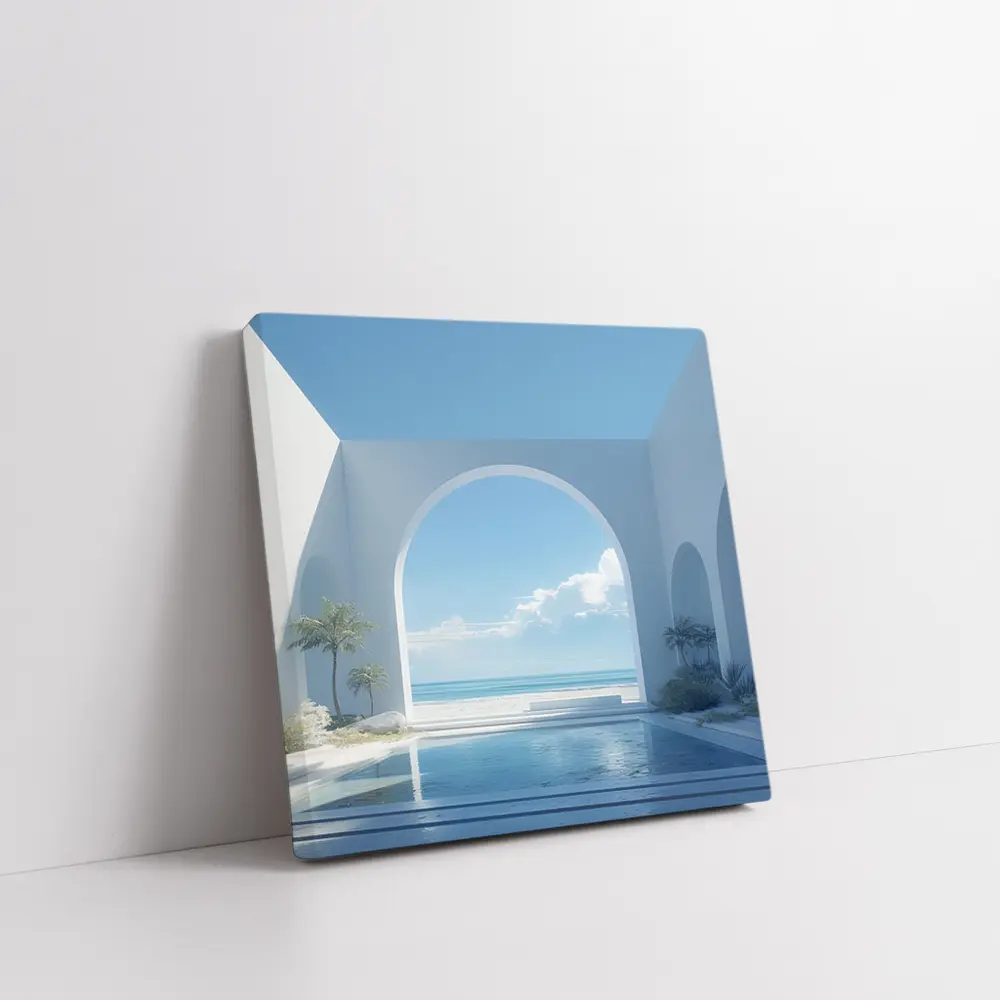 White Arch Pool Overlooking Blue Ocean – Wall Art