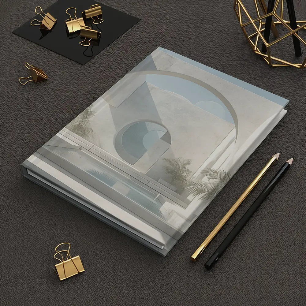 Minimalist White Concrete Courtyard Arch Architecture – Notebooks