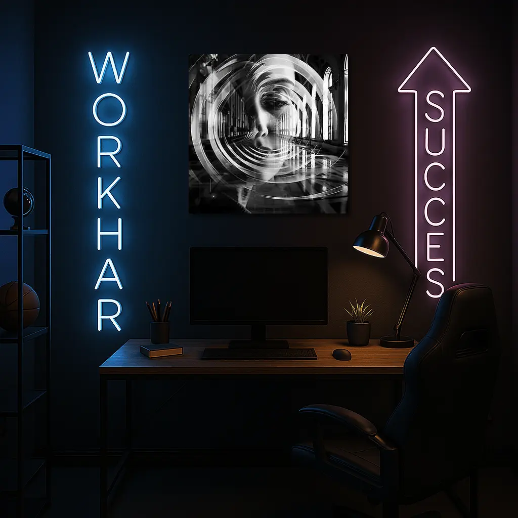 Woman Face Double Exposure Cathedral Interior – Wall Art