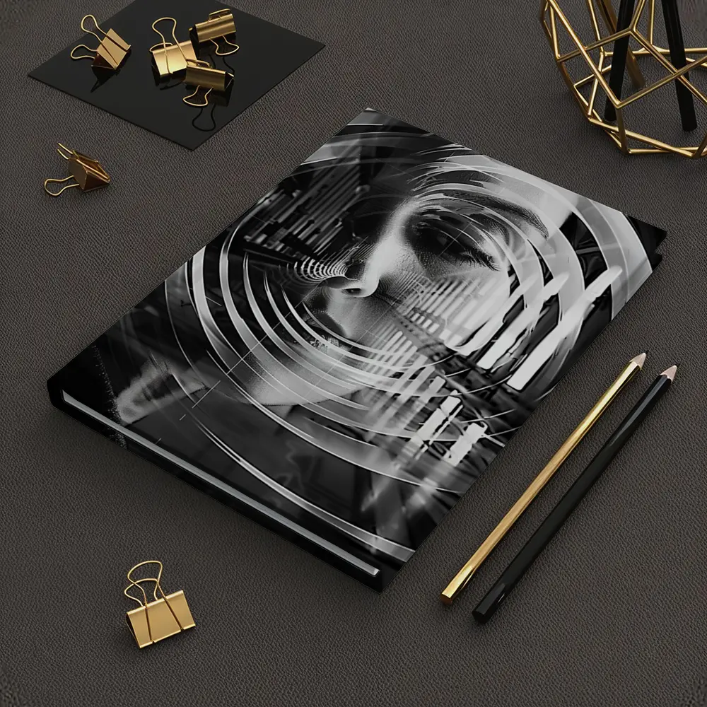 Woman Face Double Exposure Cathedral Interior – Notebooks
